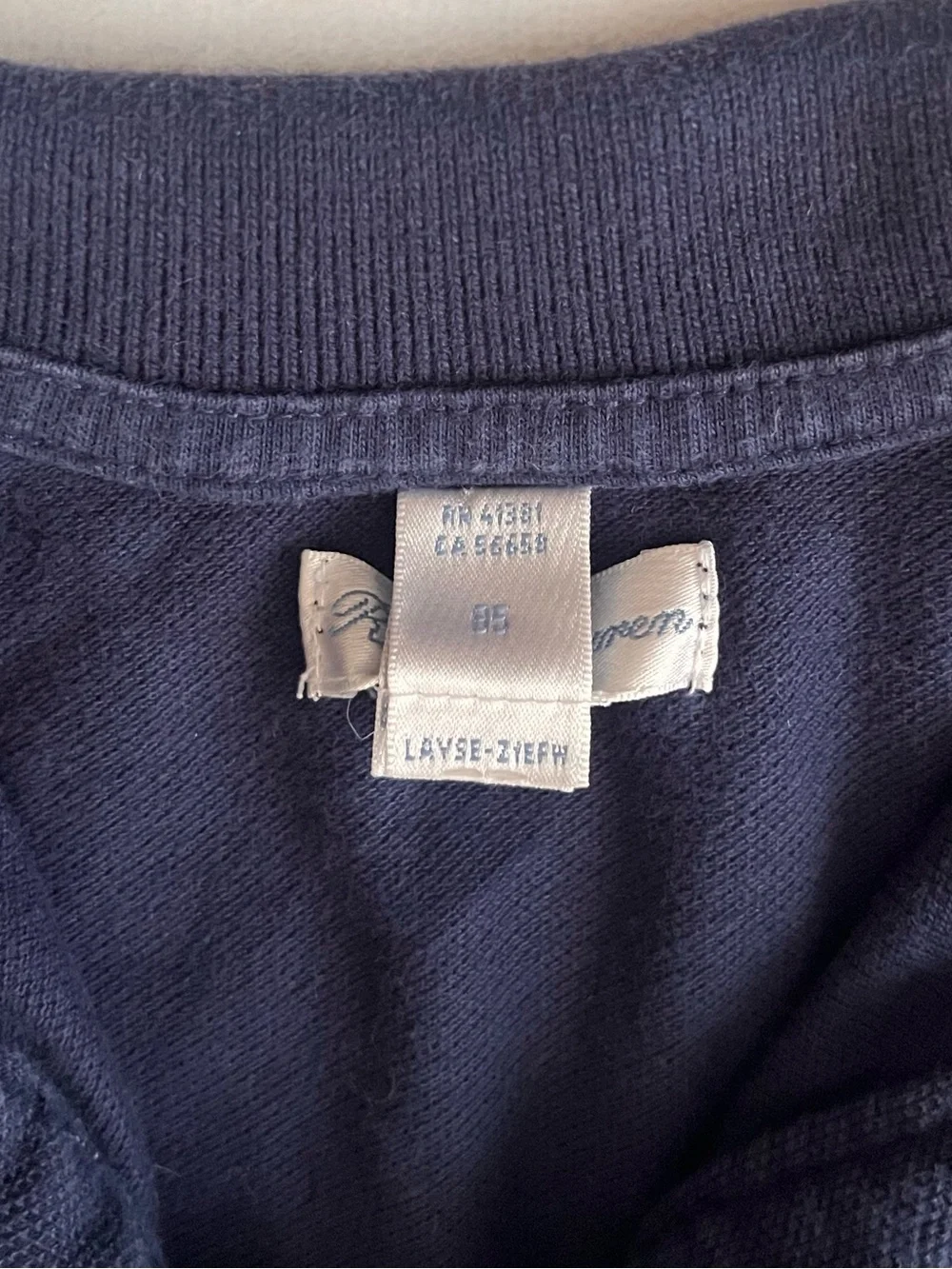 Ralph Lauren Navy Polo with Large White Embroidered Pony